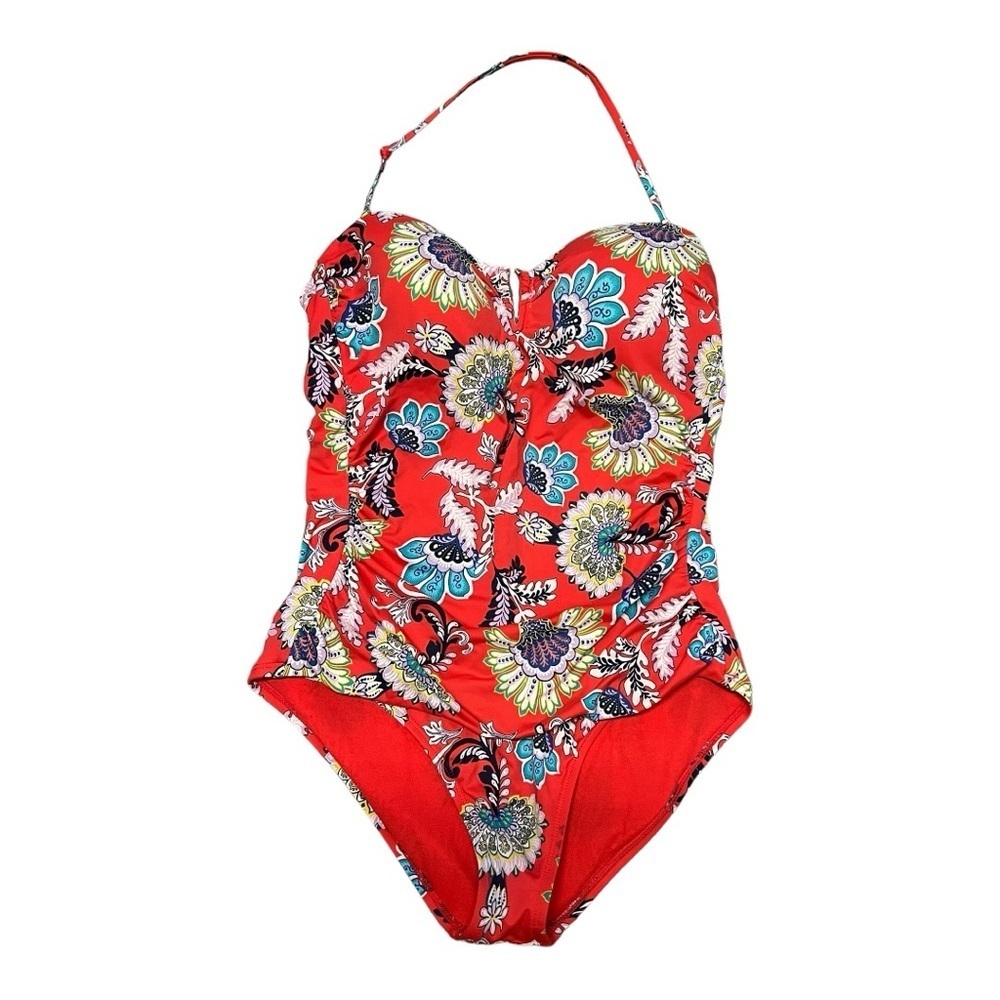 Floral Red One-Piece Swimsuit
